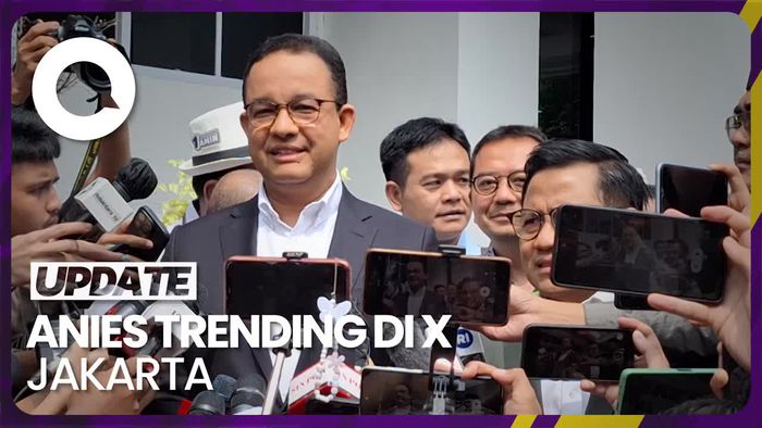 Anies Hadiri Penetapan Prabowo Presiden Trending di X, Warganet Kagum