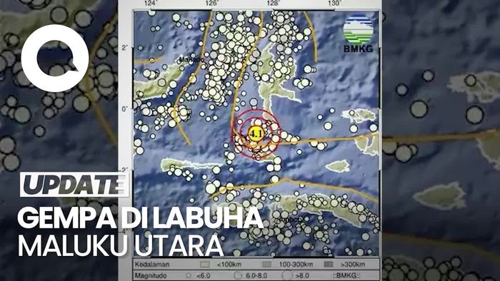Gempa M 4,1 Guncang Labuha Maluku Utara