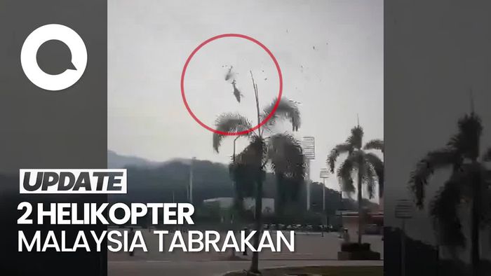 Detik-detik 2 Helikopter Malaysia Tabrakan dan Jatuh, 10 Orang Tewas