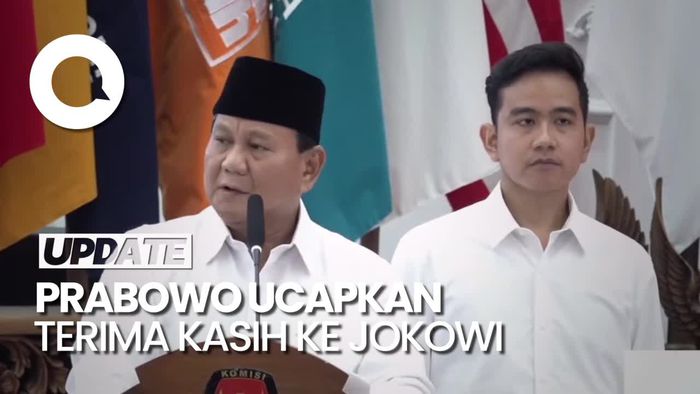 Ucapan Terima Kasih Prabowo ke Jokowi: Pemilu Dilaksanakan dengan Baik