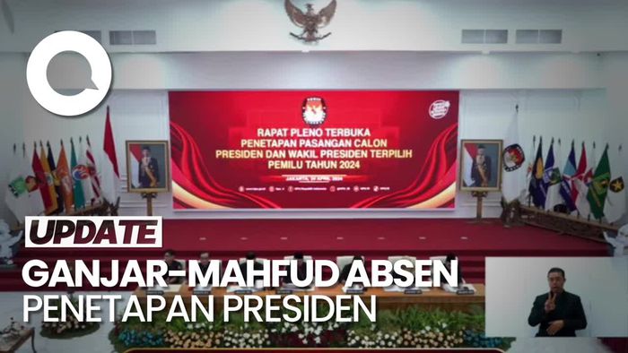 Ganjar-Mahfud Absen saat Penetapan Prabowo-Gibran