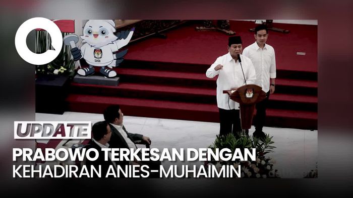 Prabowo Terkesan AMIN Hadiri Penetapan Presiden-Wapres Terpilih