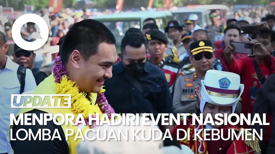 Kemeriahan Event Nasional Lomba Pacuan Kuda di Kebumen yang Dihadiri Menpora Dito