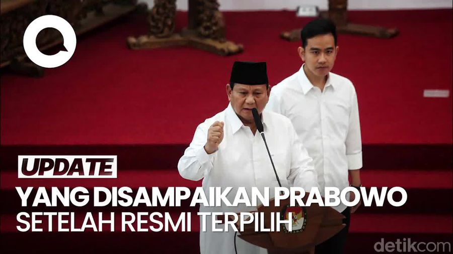 Sederet Pernyataan Prabowo Seusai Jadi Presiden Terpilih 