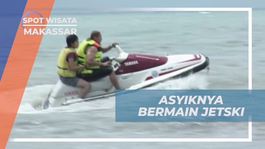 Serunya Kebut-kebutan Tancap Gas Naik Jetski di Pantai Akkarena, Makassar