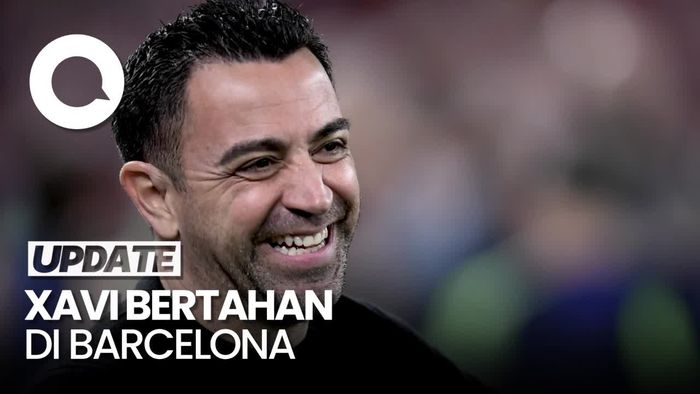 Senyum Semringah Xavi Hernandez yang Bertahan di Barcelona