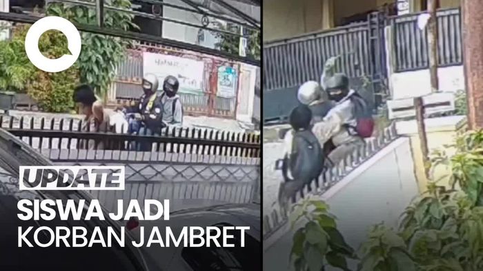CCTV Aksi Jambret Siang Bolong di Depok: HP Dirampas, Korban Disabet Celurit