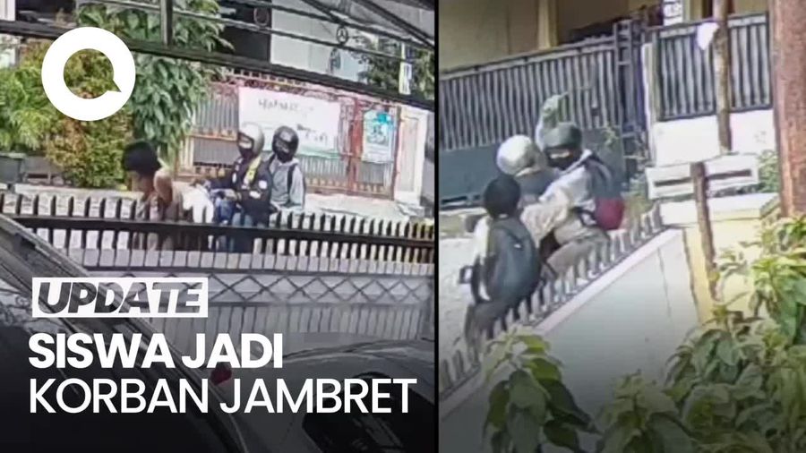 CCTV Aksi Jambret Siang Bolong di Depok: HP Dirampas, Korban Disabet Celurit