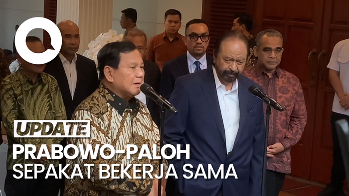 Prabowo Seusai Bertemu Surya Paloh: Kita Sepakat Kerja Sama untuk Rakyat