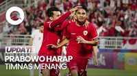 Indonesia U-23 Vs Korsel, Prabowo Berdoa Garuda Muda Menang