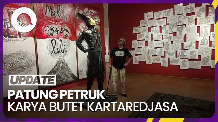 Memahami Makna Patung Petruk Berwajah Emas Karya Butet Kartaredjasa 