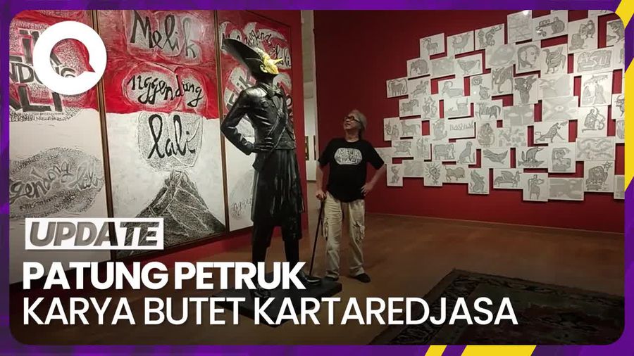 Memahami Makna Patung Petruk Berwajah Emas Karya Butet Kartaredjasa 