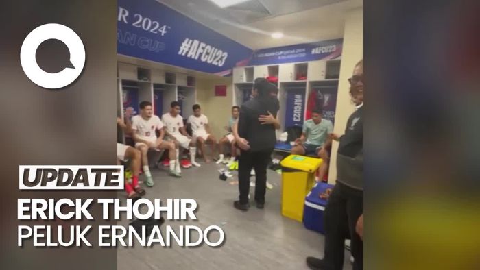 Pelukan Hangat Erick Thohir untuk Ernando Ari