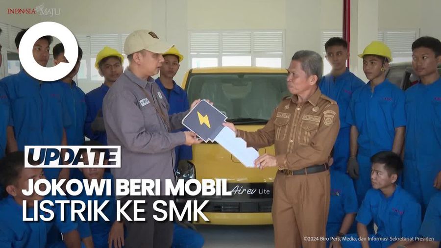 Hadiah Mobil Listrik dari Jokowi untuk SMKN 1 Rangas Mamuju