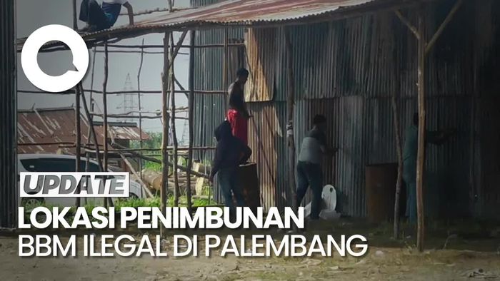 Gudang Tempat Penimbunan BBM Ilegal di Palembang Dibongkar Polisi
