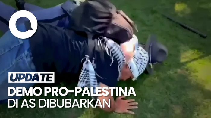 Demo Bela Palestina di AS Dibubarkan Polisi, Puluhan Mahasiswa Ditangkap
