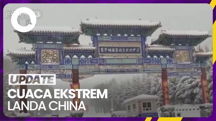 Badai Hujan Es dan Salju Menghantam China 