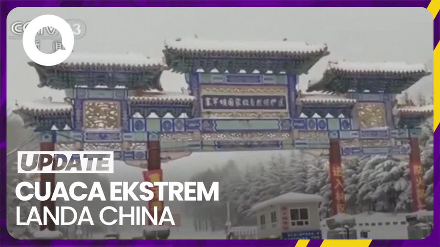 Badai Hujan Es dan Salju Menghantam China 