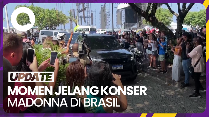 Antusiasme Penggemar Sambut Kedatangan Madonna di Brasil