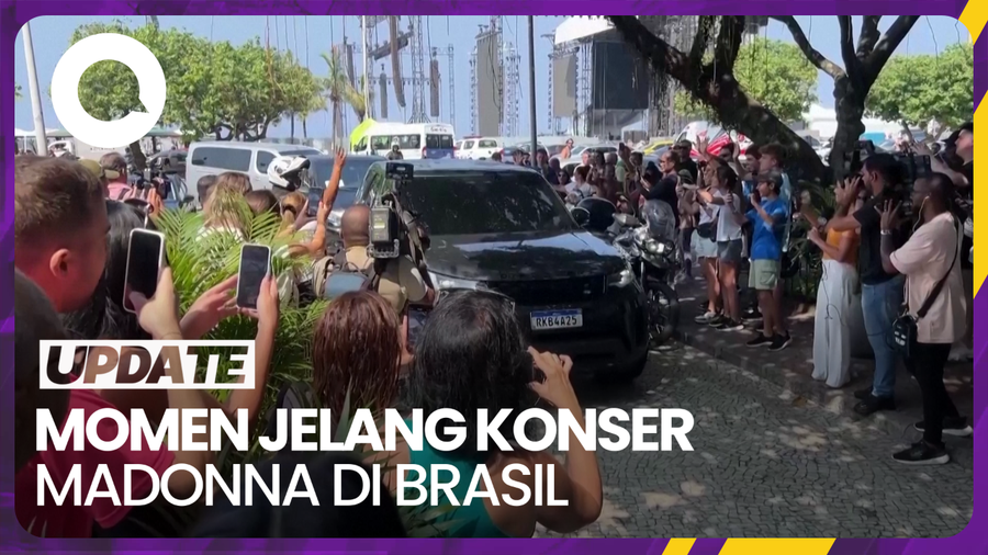 Antusiasme Penggemar Sambut Kedatangan Madonna di Brasil