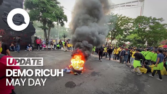 Kericuhan Massa Mahasiswa saat May Day di Semarang