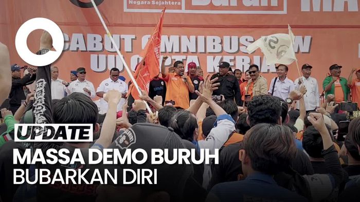 Peringatan May Day di GBK Selesai, Buruh Mulai Membubarkan Diri