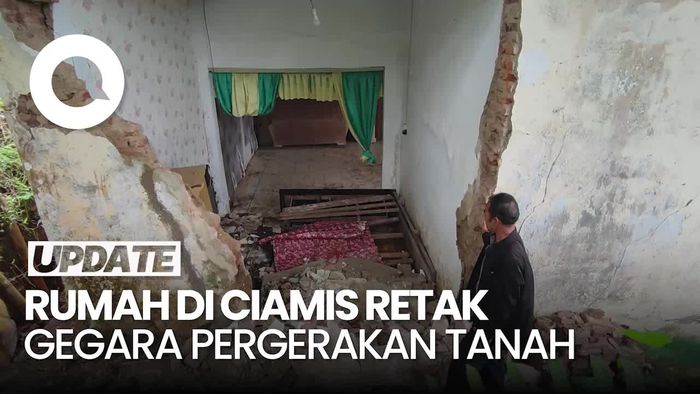 13 Keluarga di Ciamis Mengungsi Seusai Rumah Retak Gegara Pergerakan Tanah