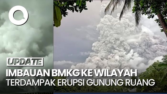 BMKG Imbau Wilayah yang Terdampak Erupsi Gunung Ruang Pakai Masker