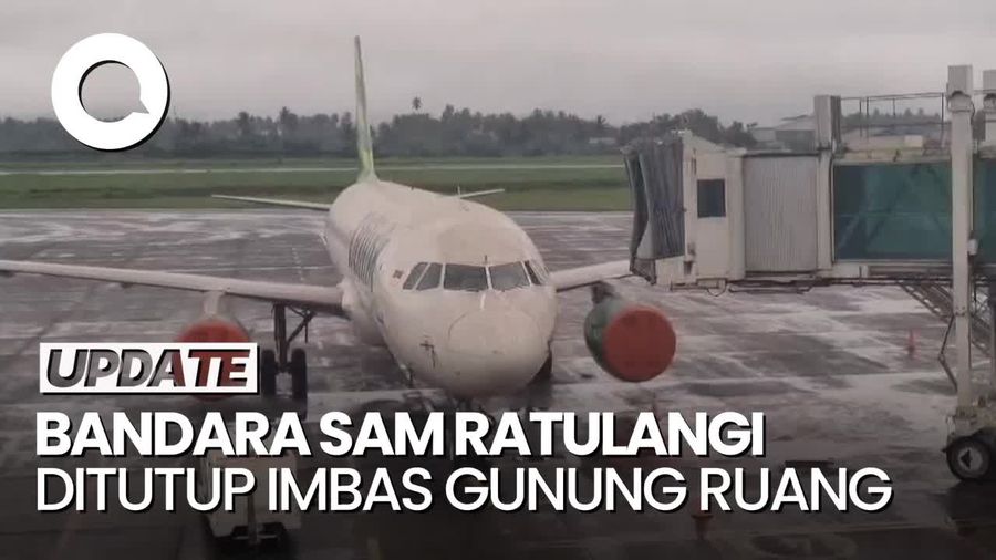 Bandara Sam Ratulangi Ditutup Sampai 2 Mei Imbas Erupsi Gunung Ruang