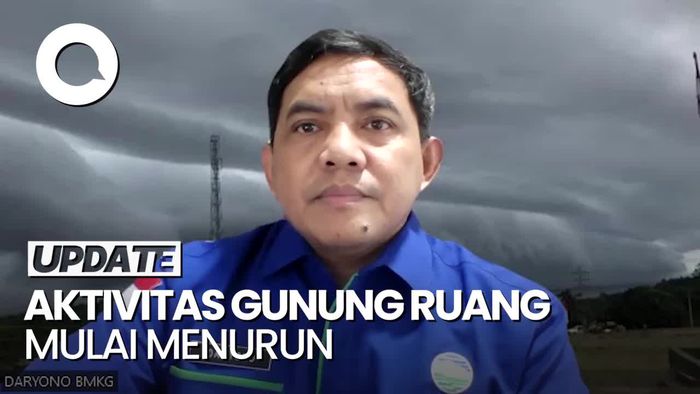 BMKG Sebut Aktivitas Gunung Ruang Pascaerupsi Menurun