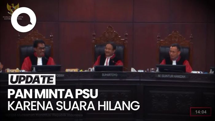 Ketua MK Heran PAN Minta PSU di 4 TPS Karena Selisih 2 Suara