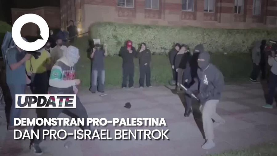 Panas! Massa Pro-Palestina dan Pro-Israel Bentrok di Kampus AS