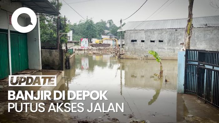 Banjir Cipayung Depok Putus Jalan dari Bulak Barat ke Pasir Putih