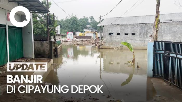 Melihat Kondisi Banjir di Cipayung Depok yang Tak Kunjung Surut