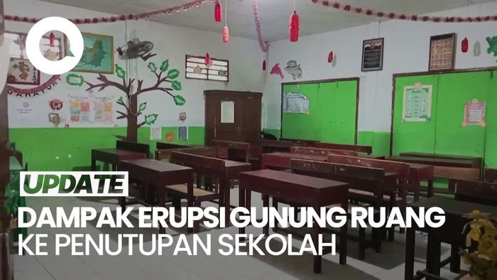 Sekolah-sekolah di Sulut Tutup Imbas Erupsi Gunung Ruang 