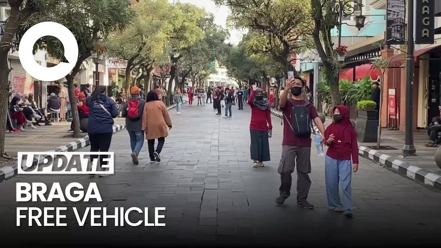 Pertama Kalinya Jalan Braga Bandung Tanpa Kendaraan, Begini Kondisinya