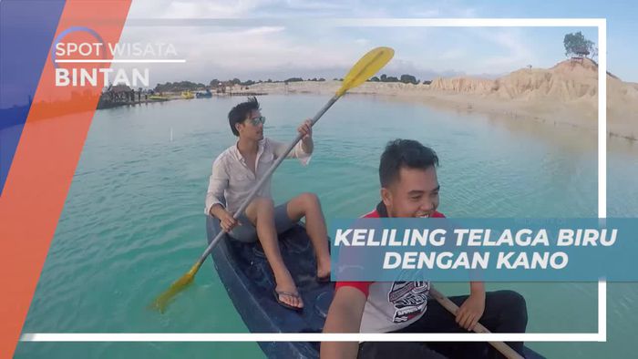 Berkeliling Dengan Kano Menyusuri Keindahan Alam Telaga Biru Bintan