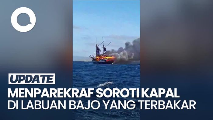 Kapal Phinisi di Labuan Bajo Terbakar, Sandiaga Tekankan Pentingnya Patuhi CHSE