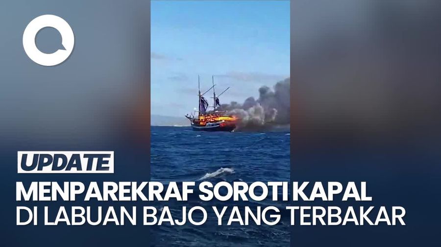 Kapal Phinisi di Labuan Bajo Terbakar, Sandiaga Tekankan Pentingnya Patuhi CHSE
