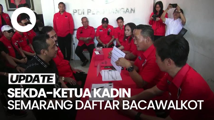 Sekda-Ketua Kadin Semarang Daftar Bacawalkot Lewat PDIP