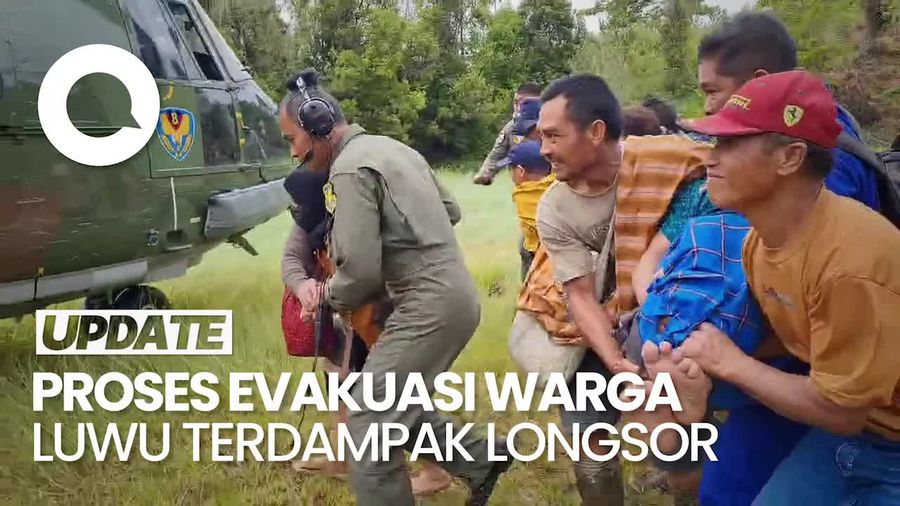 Sudah 5 Hari Terisolasi, Puluhan Warga di Luwu Dievakuasi TNI Pakai Helikopter