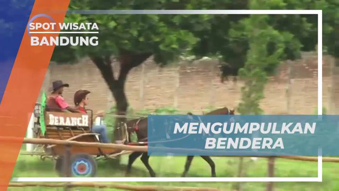 Tantangan Asik Adu Cepat Mengumpulkan Bendera di De Ranch Lembang
