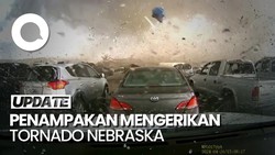Rekaman Dashcam Saat Bangunan Lenyap Seketika Akibat Tornado Nebraska