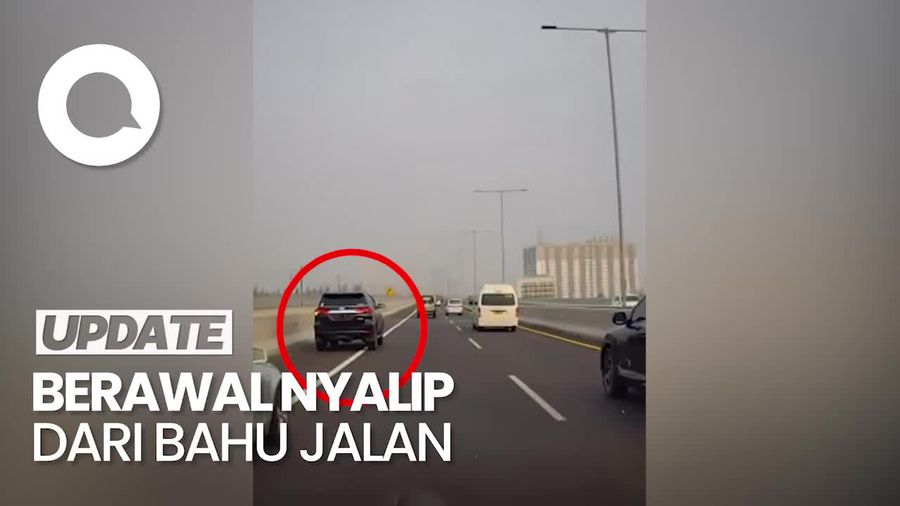 Detik-detik Kecelakaan Fortuner Pelat Polri di Tol MBZ, Ternyata Nyalip dari Bahu Jalan