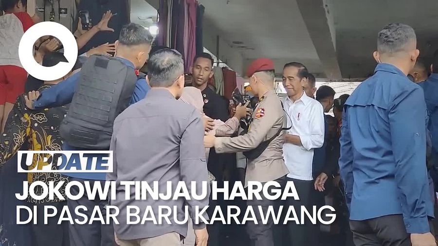 Jokowi Tinjau Bahan Pokok di Pasar Baru Karawang: Harganya Baik