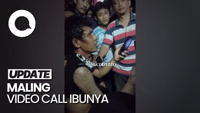 Momen Maling di Koja Kepergok-Dihajar Warga Lalu Video Call Ibu