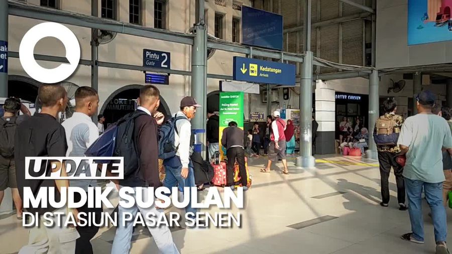 Stasiun Pasar Senen Ramai Saat Long Weekend, Ada yang Mudik Susulan