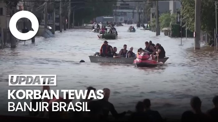 Korban Tewas Banjir di Brasil Capai 100 Orang,128 Lainnya Hilang