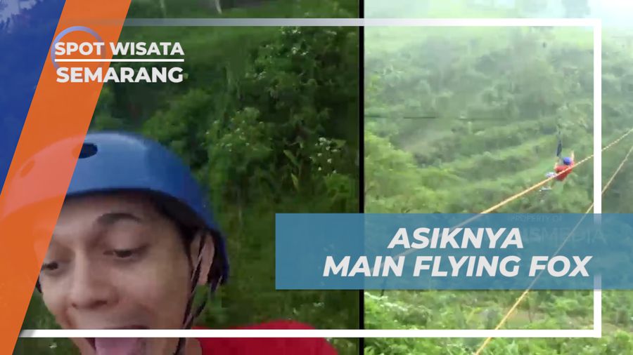 Meluncur Seru Bermain Flying Fox di Semarang