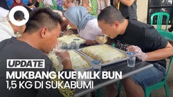Libur Panjang, Warga Sukabumi Bikin Lomba Mukbang Milk Bun 1,5 Kg